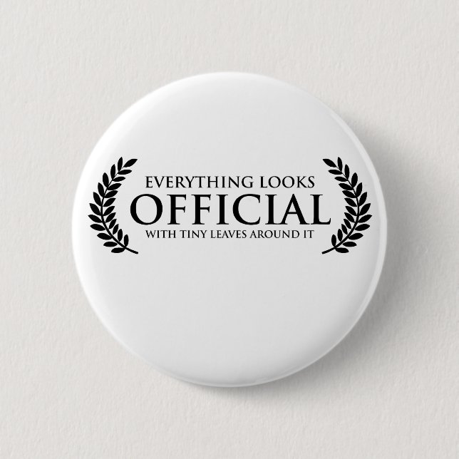 Official Tiny Leaves 2 Inch Round Button (Front)