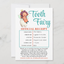 Official Tooth Fairy Receipt Certificate