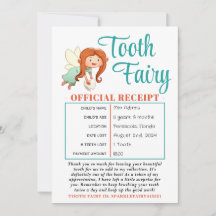 Official Tooth Fairy Receipt Certificate Printable