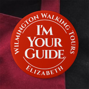 Official Tour Guide Badge Button