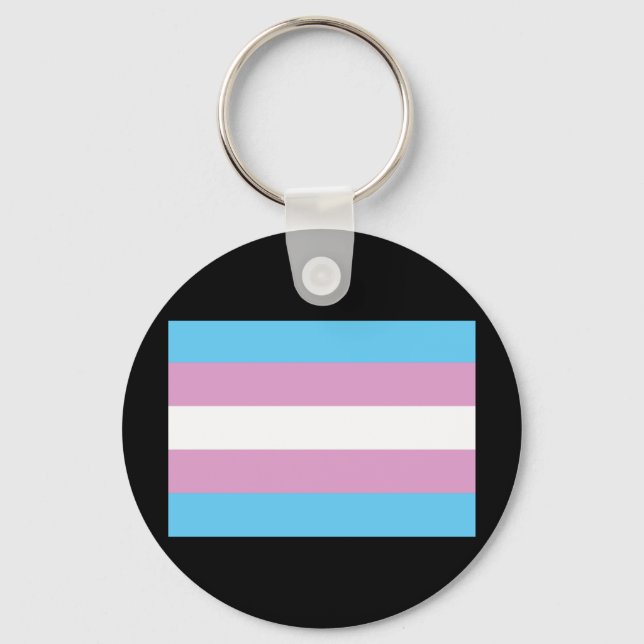 OFFICIAL TRANSGENDER PRIDE FLAG KEYCHAIN (Front)