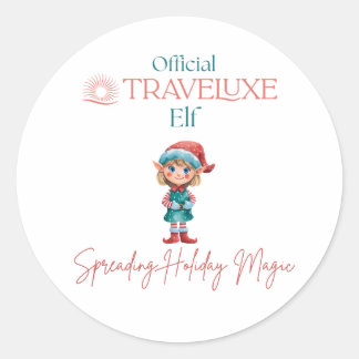 Official Traveluxe Elf Classic Round Sticker
