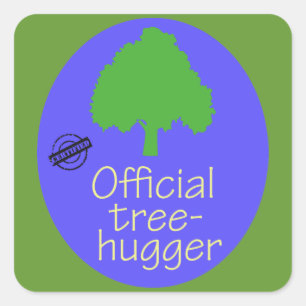 Official Tree-Hugger Square Sticker