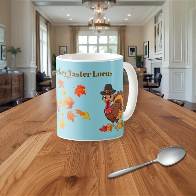 Official Turkey Taster Lucas Thanksgiving Mug (Créateur téléchargé)