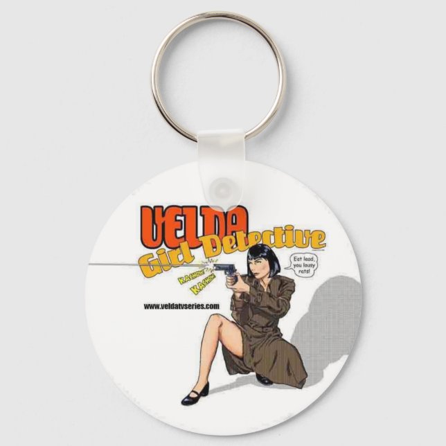 Official Velda: Girl Detective Keychain (Front)