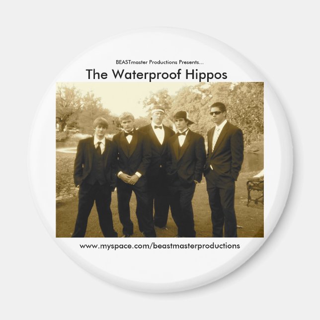 Official Waterproof Hippos Magnet (Front)
