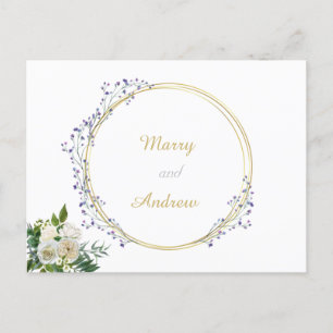 Official wedding announcement postcard