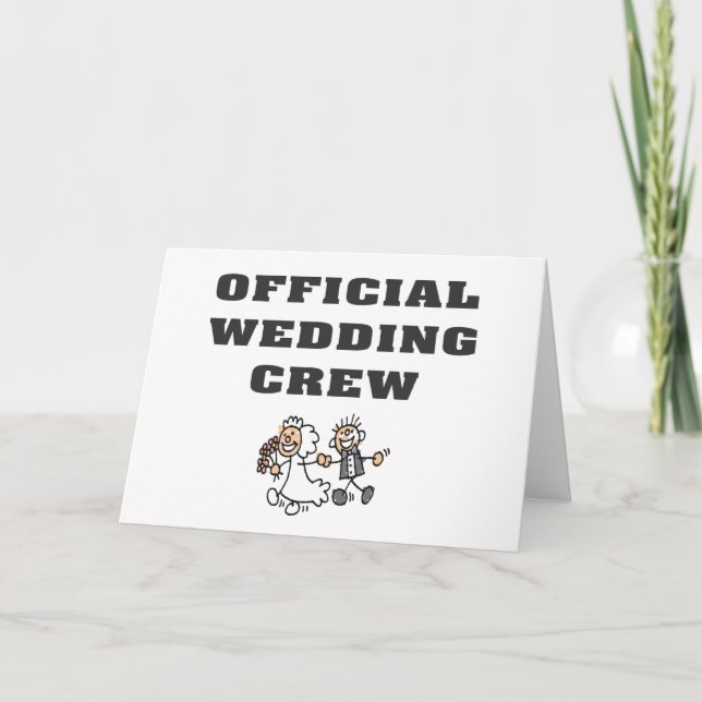 Official Wedding Crew Card (Front)