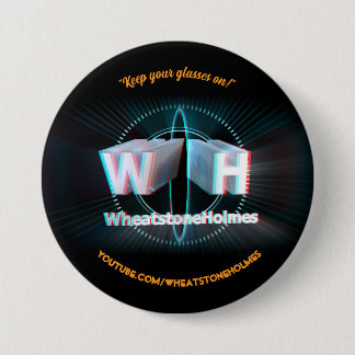 Official WheatstoneHolmes stereoscopic 3D 3 Inch Round Button
