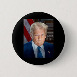 Official White House Portrait Donald J Trump 2025  2 Inch Round Button