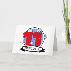 Officially 11 Birthday Banner Card