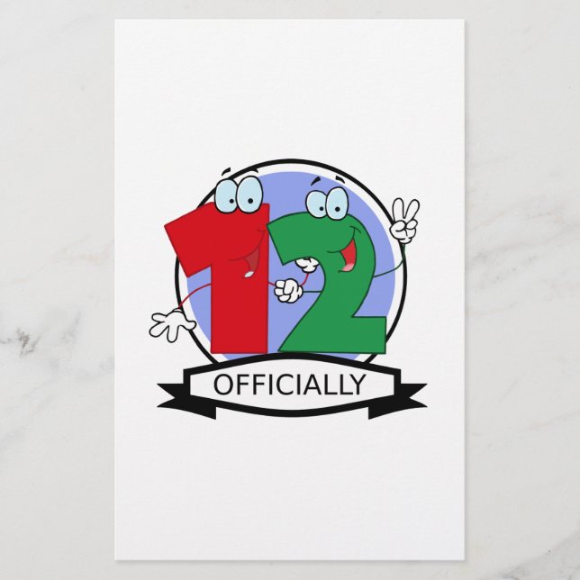 Officially 12 Birthday Banner (Front)