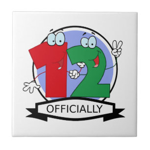 Officially 12 Birthday Banner Tile