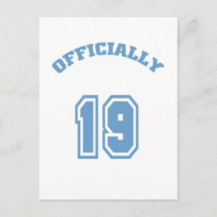Officially 19 postcard