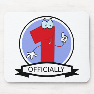 Officially 1 Birthday Banner Mouse Pad