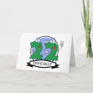 Officially 22 Birthday Banner Card