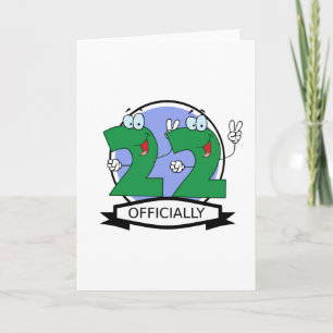 Officially 22 Birthday Banner Card
