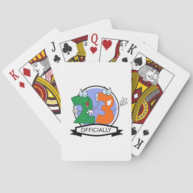Officially 23 Birthday Logo Playing Cards (Back)