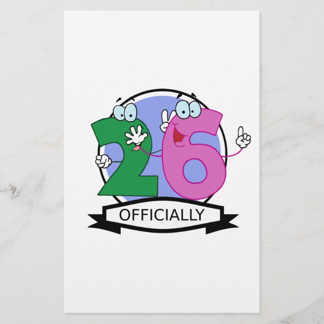 Officially 26 Birthday Logo (Front)