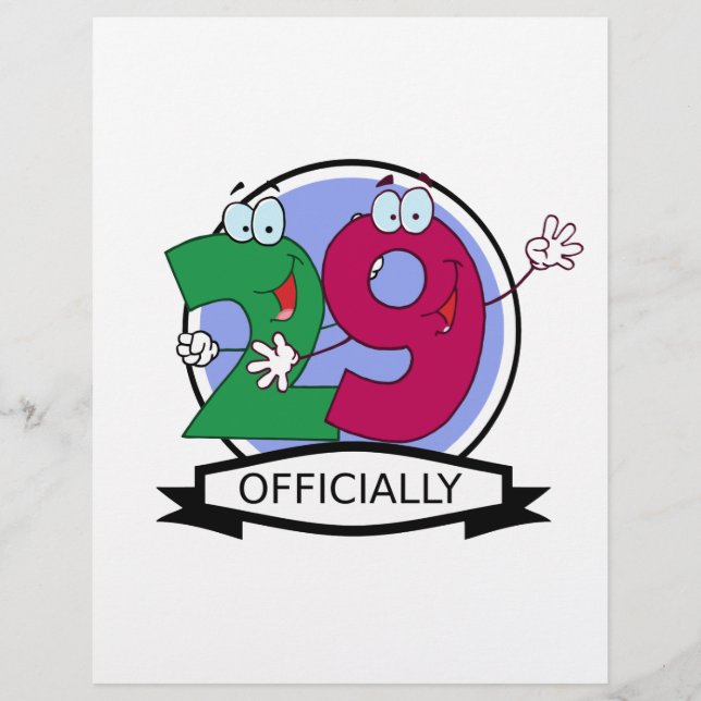 Officially 29 Birthday Logo (Front)