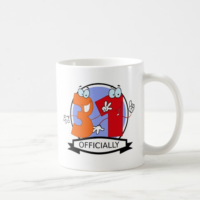 Officially 31 Birthday Logo Coffee Mug (Right)