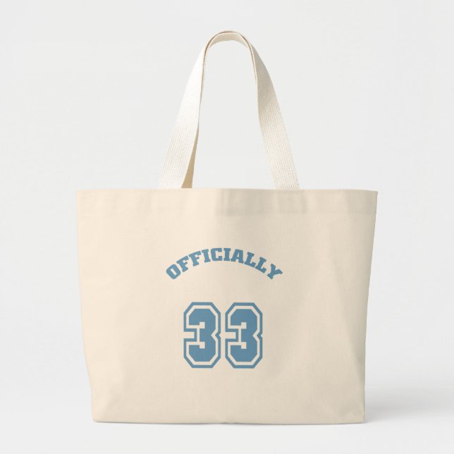 Officially 33 large tote bag (Front)