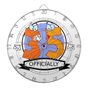 Officially 35 Birthday Logo Dartboard