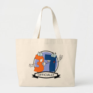 Officially 37 Birthday Banner Large Tote Bag