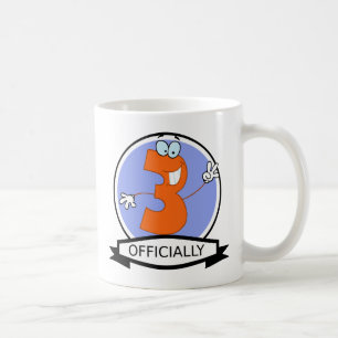 Officially 3 Birthday Banner Coffee Mug