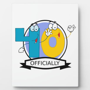 Officially 40 Birthday Banner Plaque