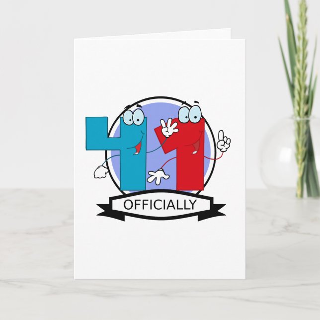 Officially 41 Birthday Banner Card (Front)