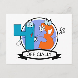 Officially 43 Birthday Banner Postcard
