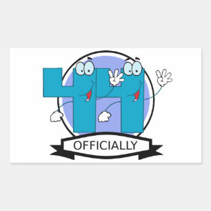Officially 44 Birthday Banner Sticker
