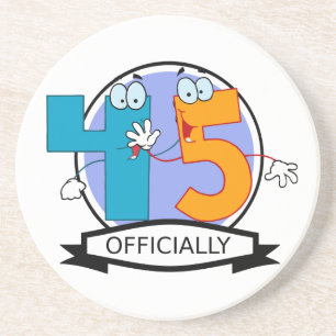 Officially 45 Birthday Banner Coaster