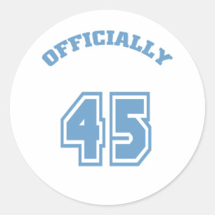 Officially 45 classic round sticker