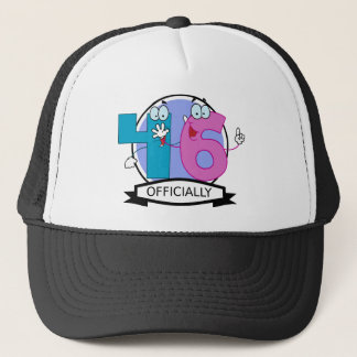 Officially 46 Birthday Banner Trucker Hat
