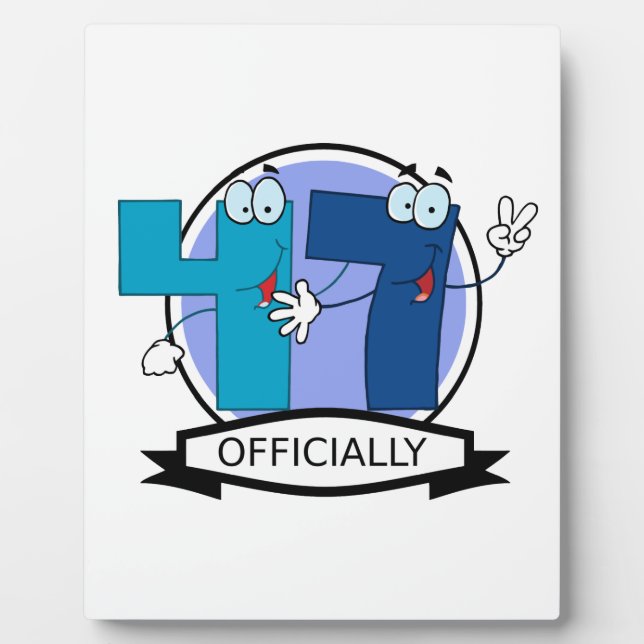 Officially 47 Birthday Banner Plaque (Front)