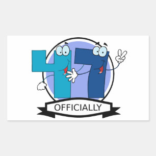 Officially 47 Birthday Banner Sticker