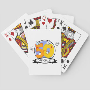 Officially 50 Birthday Banner Playing Cards