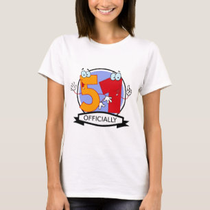 Officially 51 Birthday Banner T-Shirt