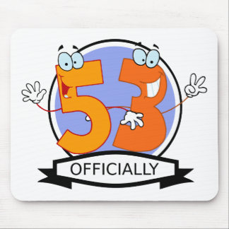 Officially 53 Birthday Banner Mouse Pad