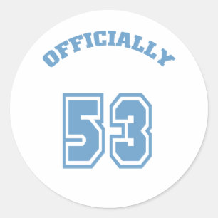 Officially 53 classic round sticker