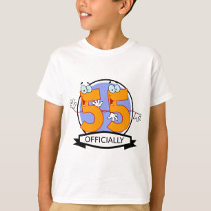 Officially 55 Birthday Banner T-Shirt