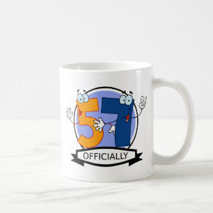 Officially 57 Birthday Banner Coffee Mug
