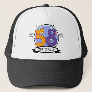 Officially 58 Birthday Banner Trucker Hat