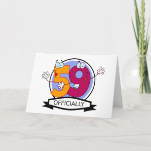 Officially 59 Birthday Logo Card