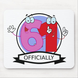 Officially 61 Birthday Banner Mouse Pad