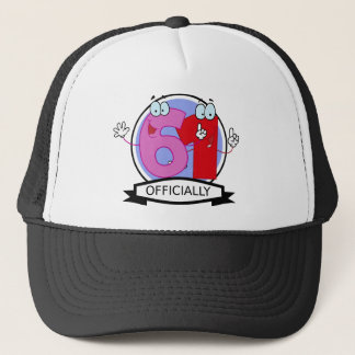 Officially 61 Birthday Banner Trucker Hat