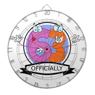 Officially 63 Birthday Banner Dartboard