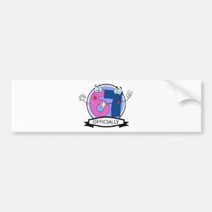 Officially 67 Birthday Banner Bumper Sticker